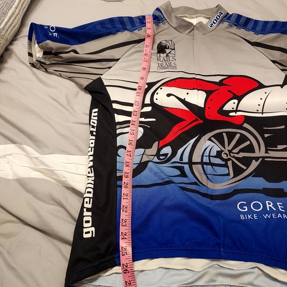 Gore Bike-Wear Mens Large Cycling Jersey Grey Red Blue Ouydoors - Picture 13 of 13